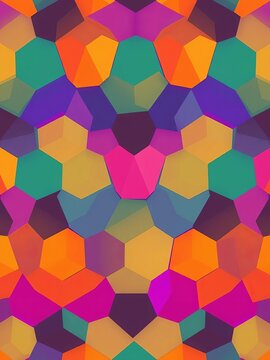 Geometric pattern of interlocking hexagons, adding a modern and stylized visual element ,  stylized,  contemporary