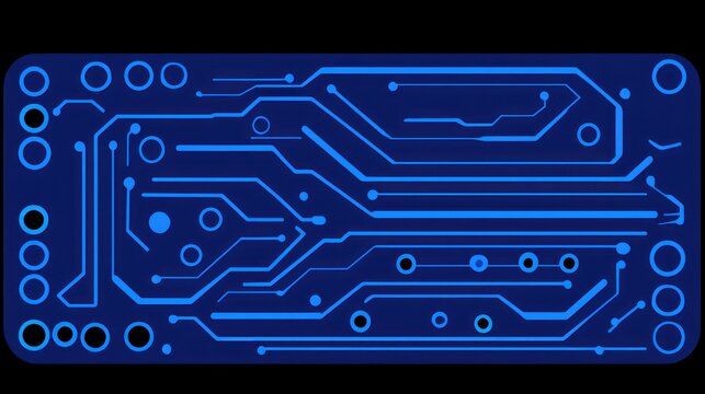 Blue circuit board, detailed design
