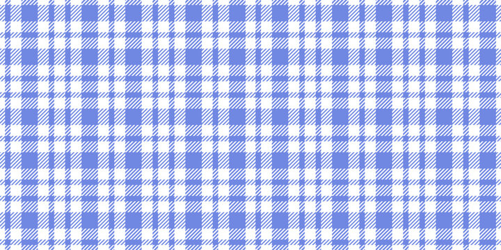 Traditional blue-and-white tartan with a geometric check pattern for design and textiles