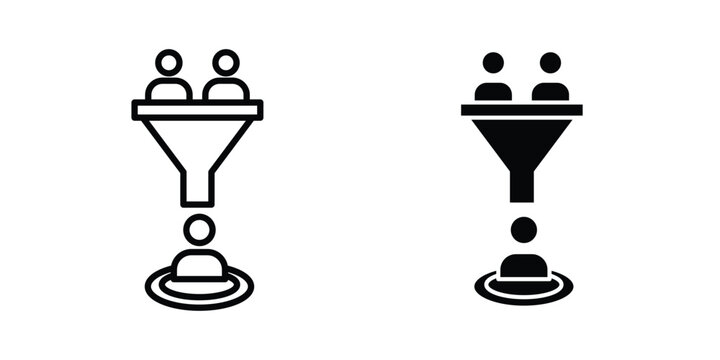 sales conversion icon concept editable. Best for web ui design