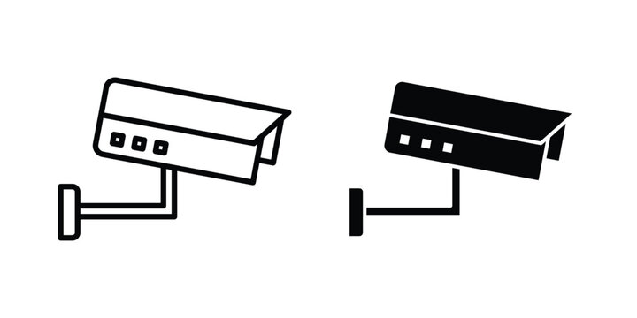 Security camera icon concept editable. Best for web ui design