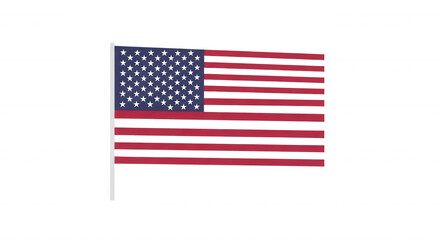 Fototapeta premium A digital of the united states flag with red and white horizontal stripes and a blue canton with white stars on a black background