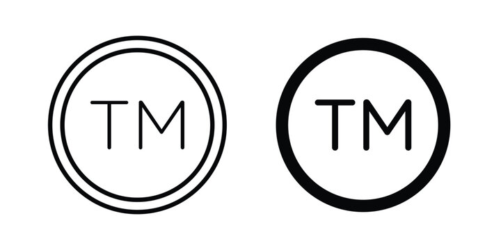 Trademark icon concept editable. Best for web ui design
