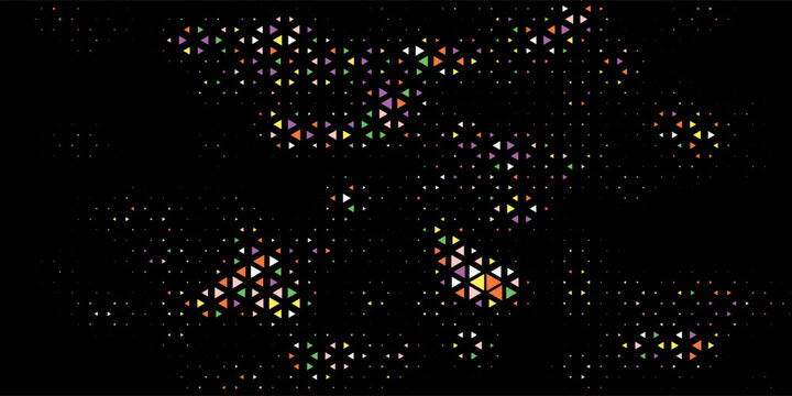 Abstract geometric black and white graphic design print halftone triangle pattern