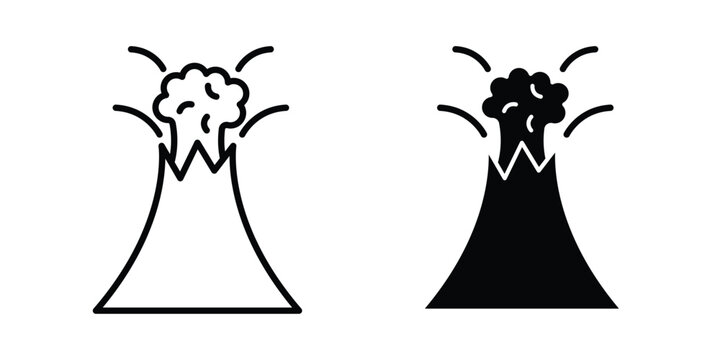 Volcano icon concept editable. Best for web ui design