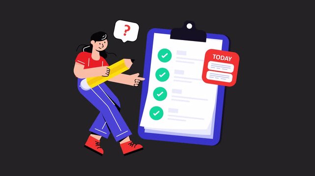 Task Management  2d Animation Alpha channel