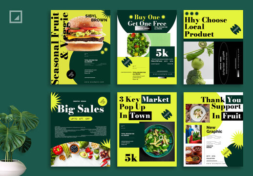 Restaurant Social Media Post Layout
