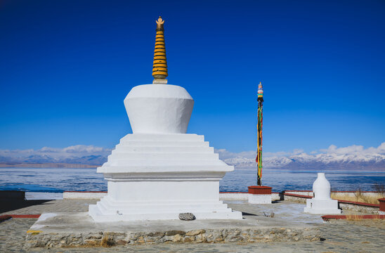 White prayer's pagoda in Tibet,China