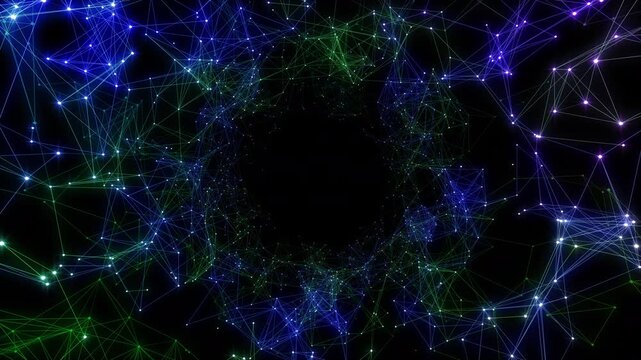 Plexus lines and dots network connection digital technology background
