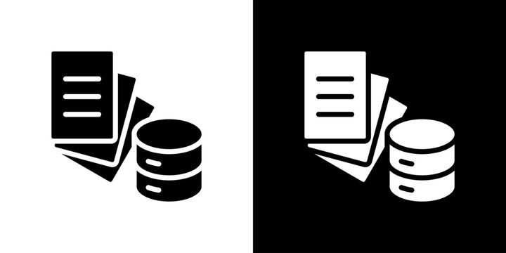 Raw Data Icon Sheet Black And White