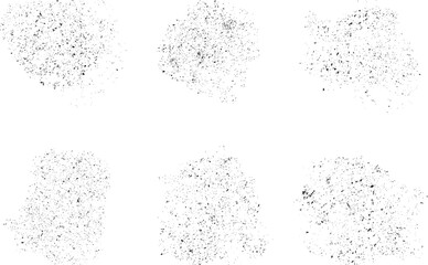 Obraz premium Grainy abstract forms set. Spray effect. Concrete wall textures for template presentation, banner . Distressed isolated shapes .Grunge textured . Distress vector shapes with specks .Print texture