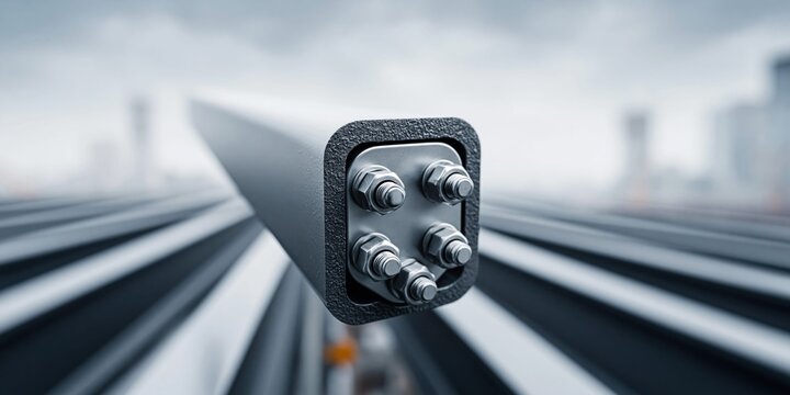 Industrial strength abstract design with bolts