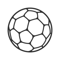 Fototapeta premium Football Ball Outline, Soccer Ball Icon, Football Icon, Soccer Ball Outline. 