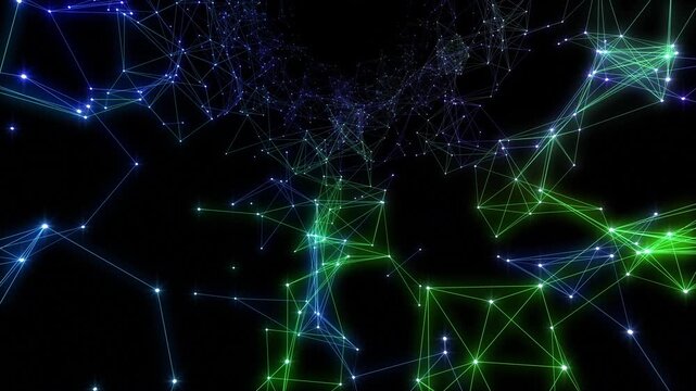 Plexus lines and dots network connection digital technology background