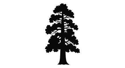 Evergreen tree silhouette isolated vector illustration for design and nature concepts © Bsicon02