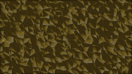 Fototapeta premium Abstract Gold Low Poly Background with Metallic Geometric Facets