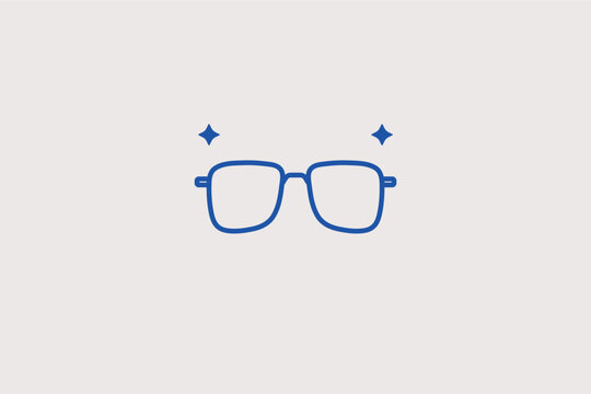 Classic eyeglasses frame line icon for optical fashion and vision correction styles. Smart vector illustration for optician websites and eyewear trend articles.