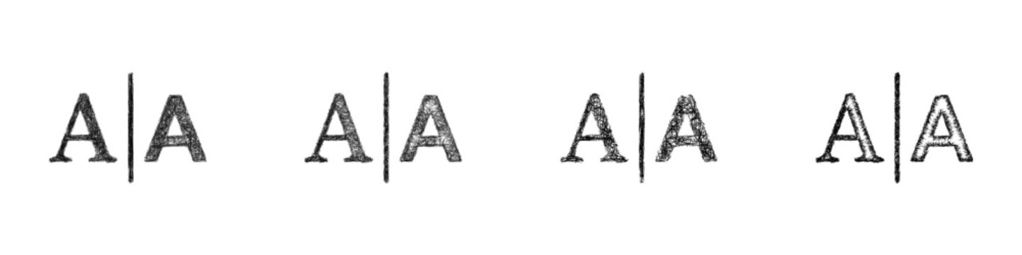 Sketch font pairing icon design set