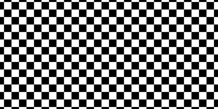 Black and white checkered pattern, Checkerboard seamless pattern