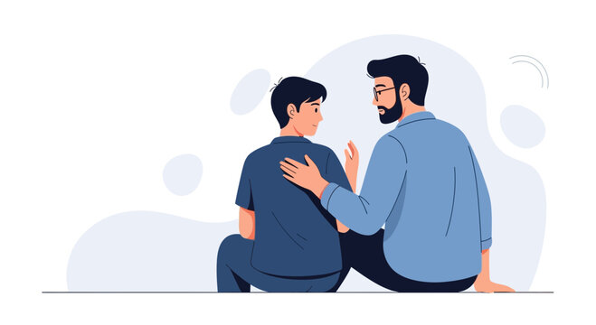 Supportive Father Comforting Son