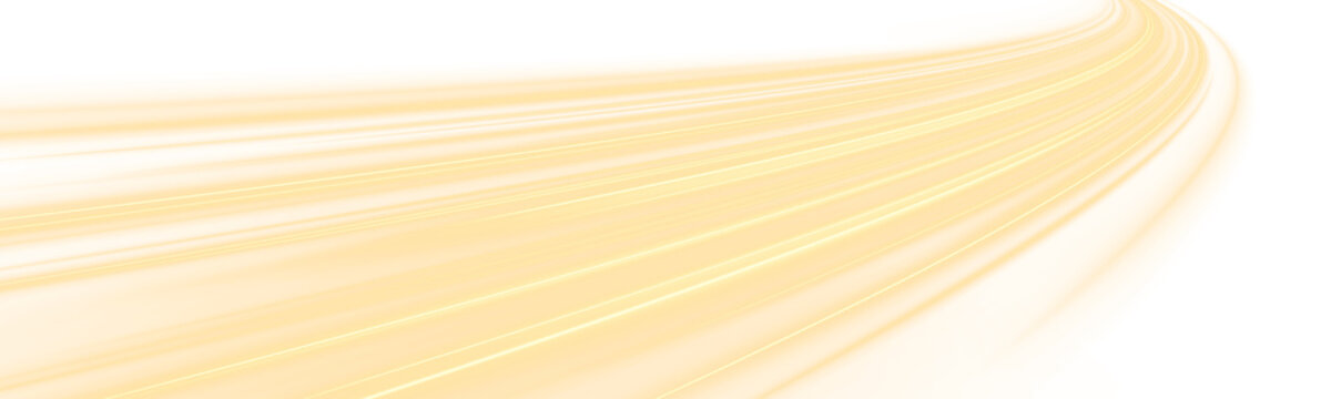 PNG. Yellow neon streaks cut diagonally through dark air. Glowing particles enhance speed and energy flow. Great for vector backgrounds.