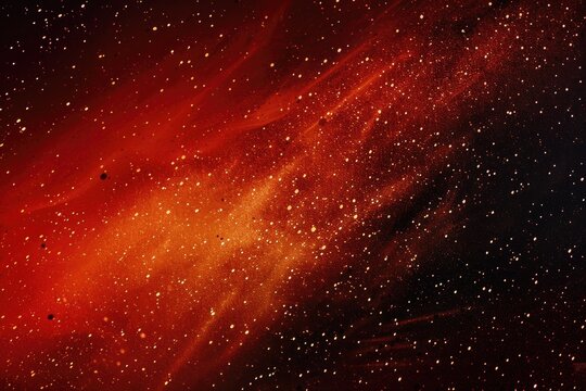Red Galaxy Abstract Space Background with Stars, for a presentation or poster