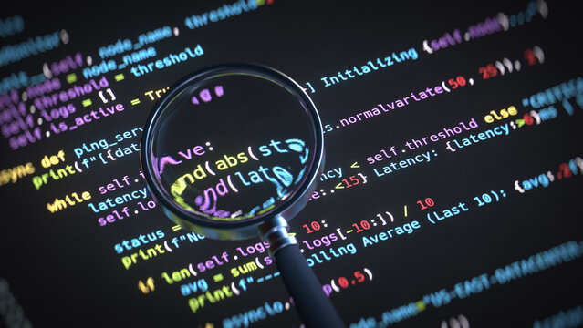 Magnifying Glass Inspecting Source Code for Debugging 3D rendering