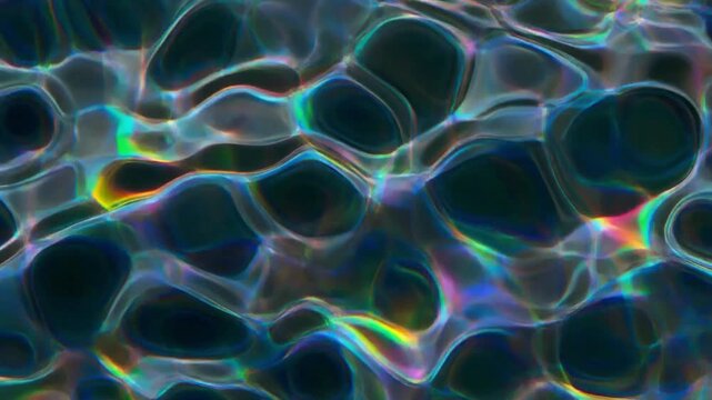 High Contrast Hyper-Detailed Texture of Glistening Transparent Fluid and Obsidian Void 4K