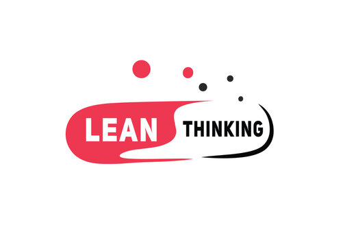 Lean thinking label and use for banner elements graphic, announcing. eps design symbol.