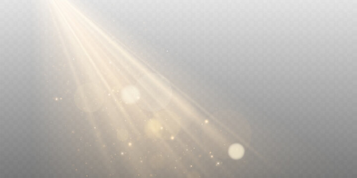 Beautiful sunlight burst with soft glowing bokeh and warm radiant flare effects for abstract backgrounds.
