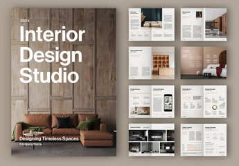 Interior Design Portfolio Brochure Layout