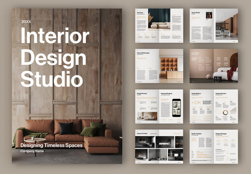 Interior Design Portfolio Brochure Layout