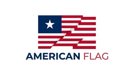 Fototapeta premium Flag day american symbol patriotic star spangled banner illustration