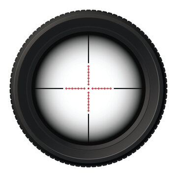 8x sniper scope stock vector illustration