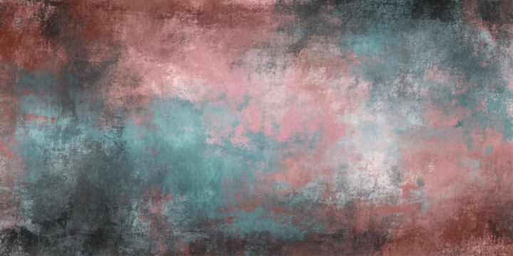 Abstract watercolor and grunge background featuring vintage paint strokes on a textured paper canvas with colorful orange and yellow aged wall patterns for a grungy artistic backdrop 