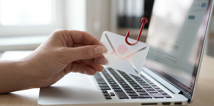 Phishing scam via email man becomes a victim after receiving spoofed and fraudulent messages on his laptop.