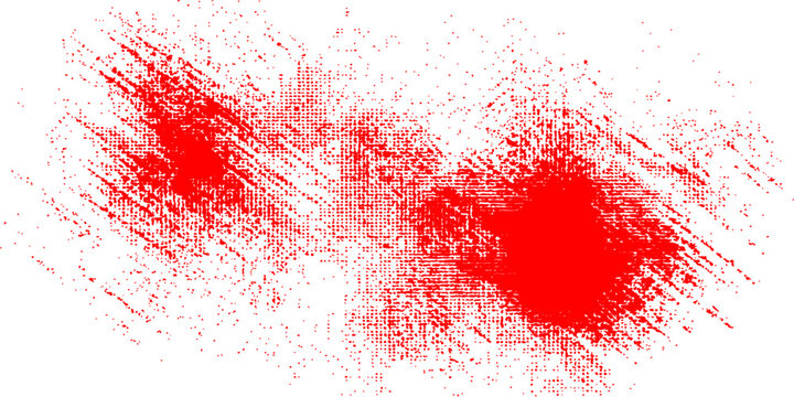 Red paint splashes and ink splats create a grunge Christmas illustration with a red splatter texture design on a snowy backdrop for an art wallpaper