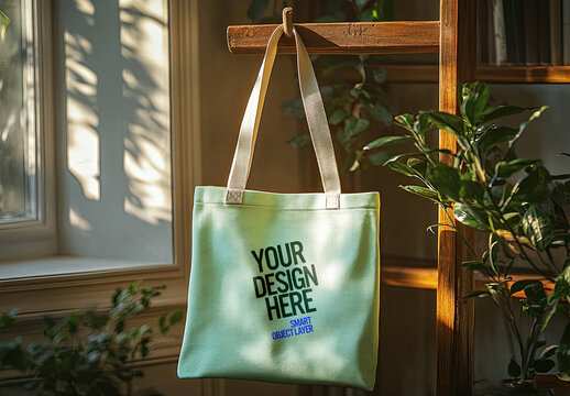 Mock up of a tote bag