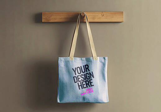 Mock up of a tote bag 