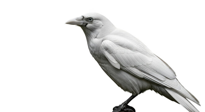 Small gray bird perched on a branch isolated on transparent background