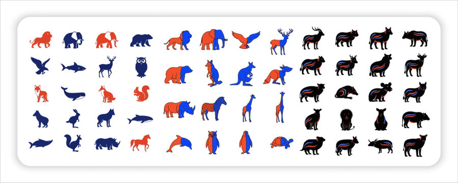 Animal Silhouettes Elements Collection
 Web