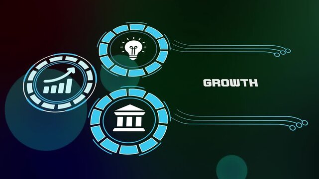 Exponential business growth and financial success chart. Abstract digital visualization of increasing revenue, market expansion, and upward momentum.