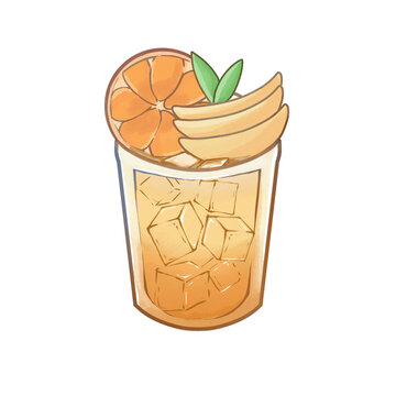 Orange juise with peach