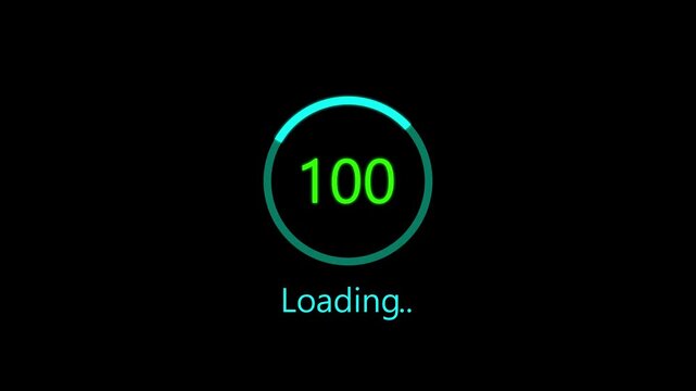 Simple circle loading animation 0 to 100 loading animation.