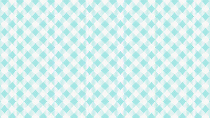斜めの水色と白のナチュラルなギンガムチェック柄シームレスパターン背景 16:9 © 麻由美 八木