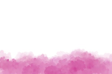 Fototapeta premium Abstract Watercolor Washes Bleeding with Pink Fuchsia and Purple Lavender in the Bottom of Canvas