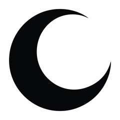Crescent moon shape symbol icon lunar phase night sky astronomy crescent moon symbol © MSTTASPRIYA