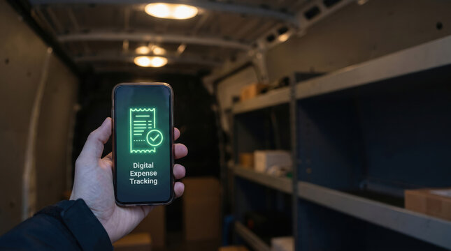 Delivery driver fuel expense tracking in cargo van tonight