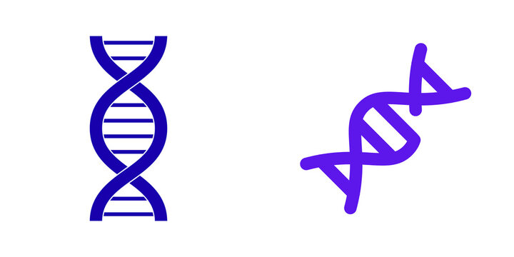 Dna helix and strand icon isolated on transparent background