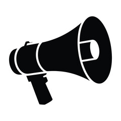 Megaphone icon for public speaking communication and announcement purposes online  simple design